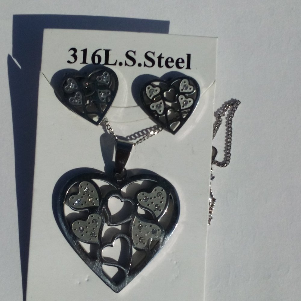 Heart jewelry set